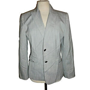TAHARI Blazer Rayon Blend Gary Preppy Academia Jacket sz 8